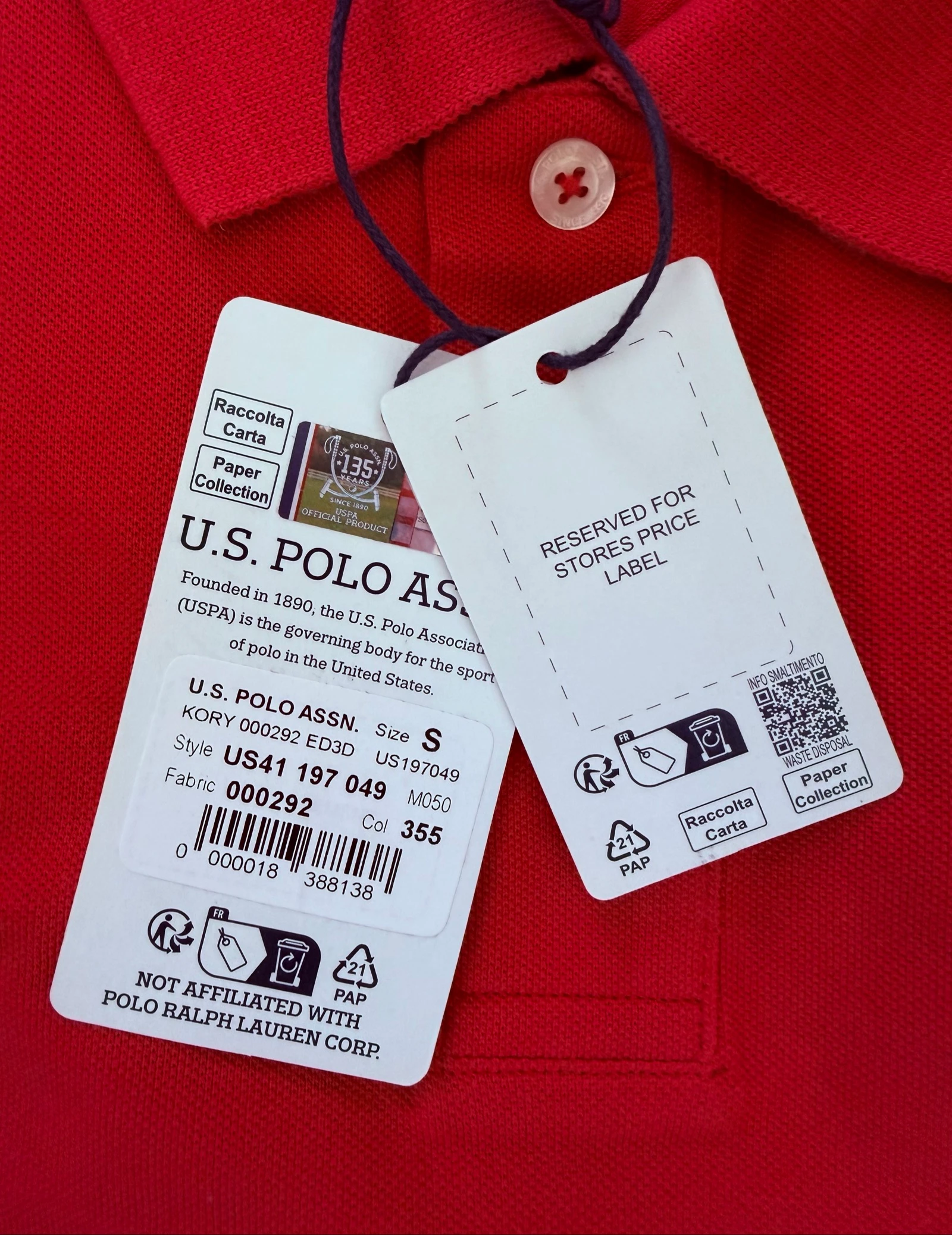 U.S Polo Assn. authentic red polo size S – photo 6